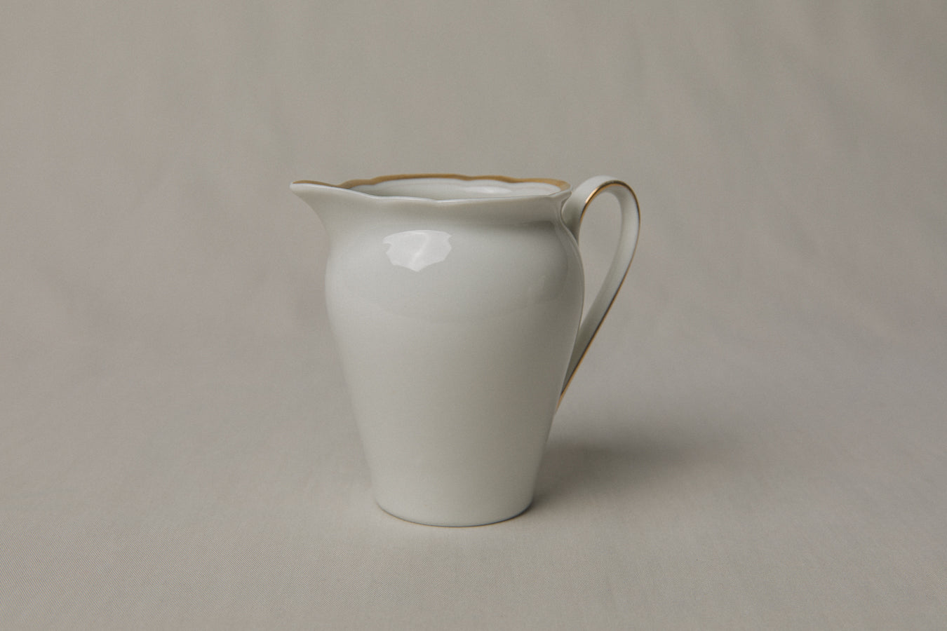 Vintage porcelain MILK JUG with gold stripe _ 1215