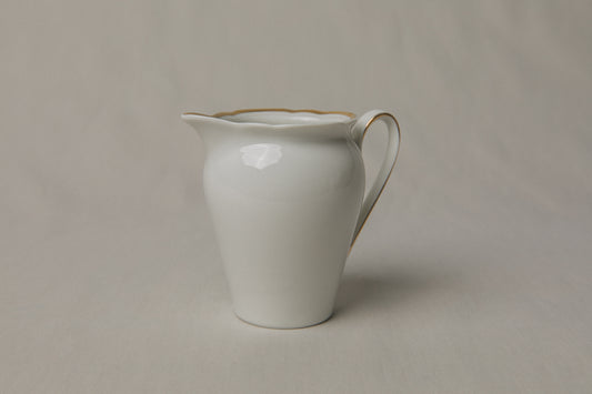 Vintage porcelain MILK JUG with gold stripe _ 1215