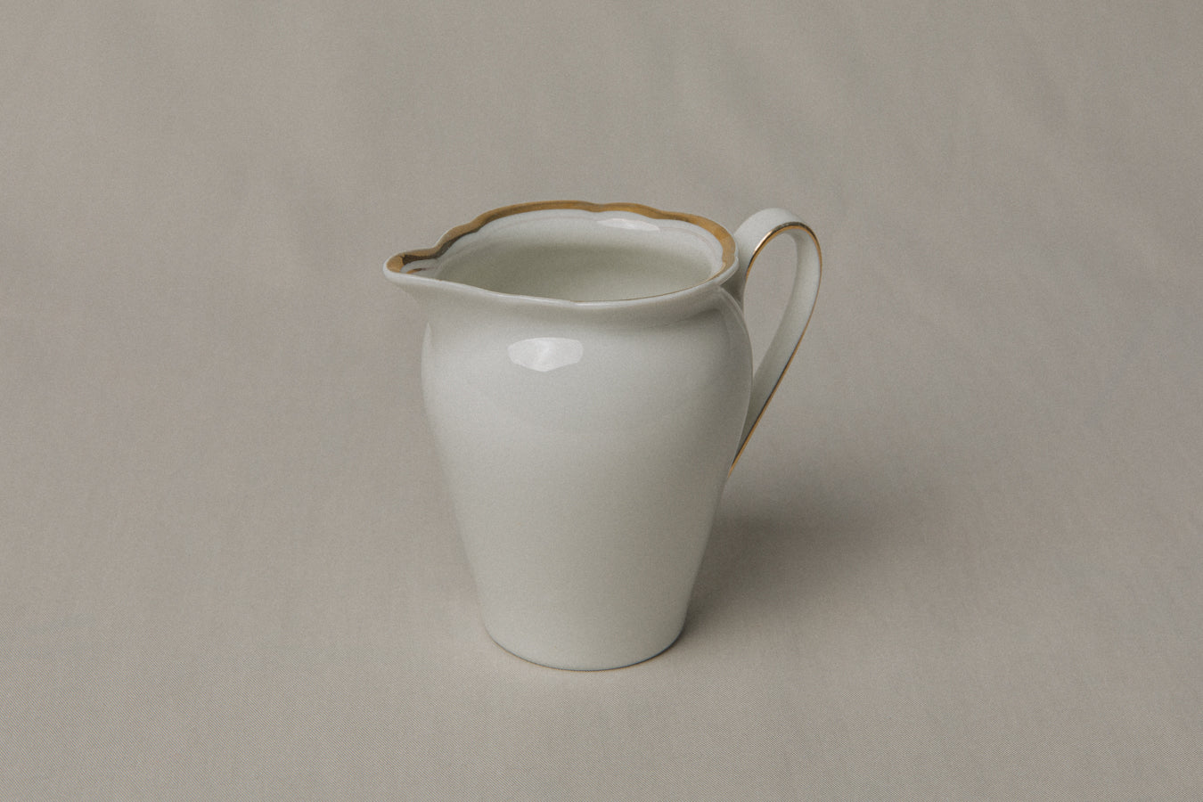 Vintage porcelain MILK JUG with gold stripe _ 1215