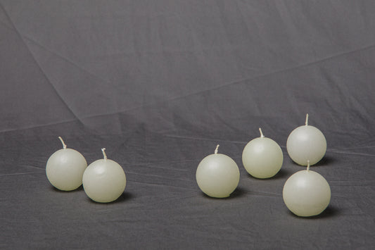 Pack of six sphere CANDLE small