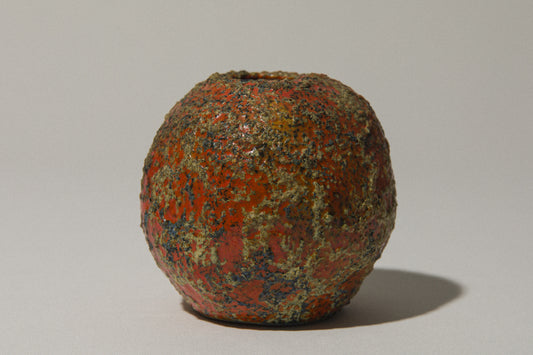 Textured sphere VASE by Pesthidegkút Ceramics Factory _ 786