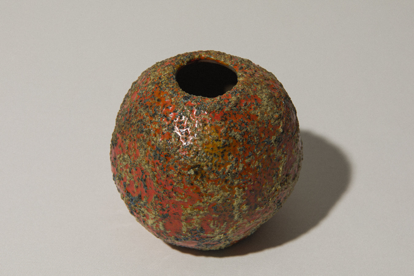 Textured sphere VASE by Pesthidegkút Ceramics Factory _ 786