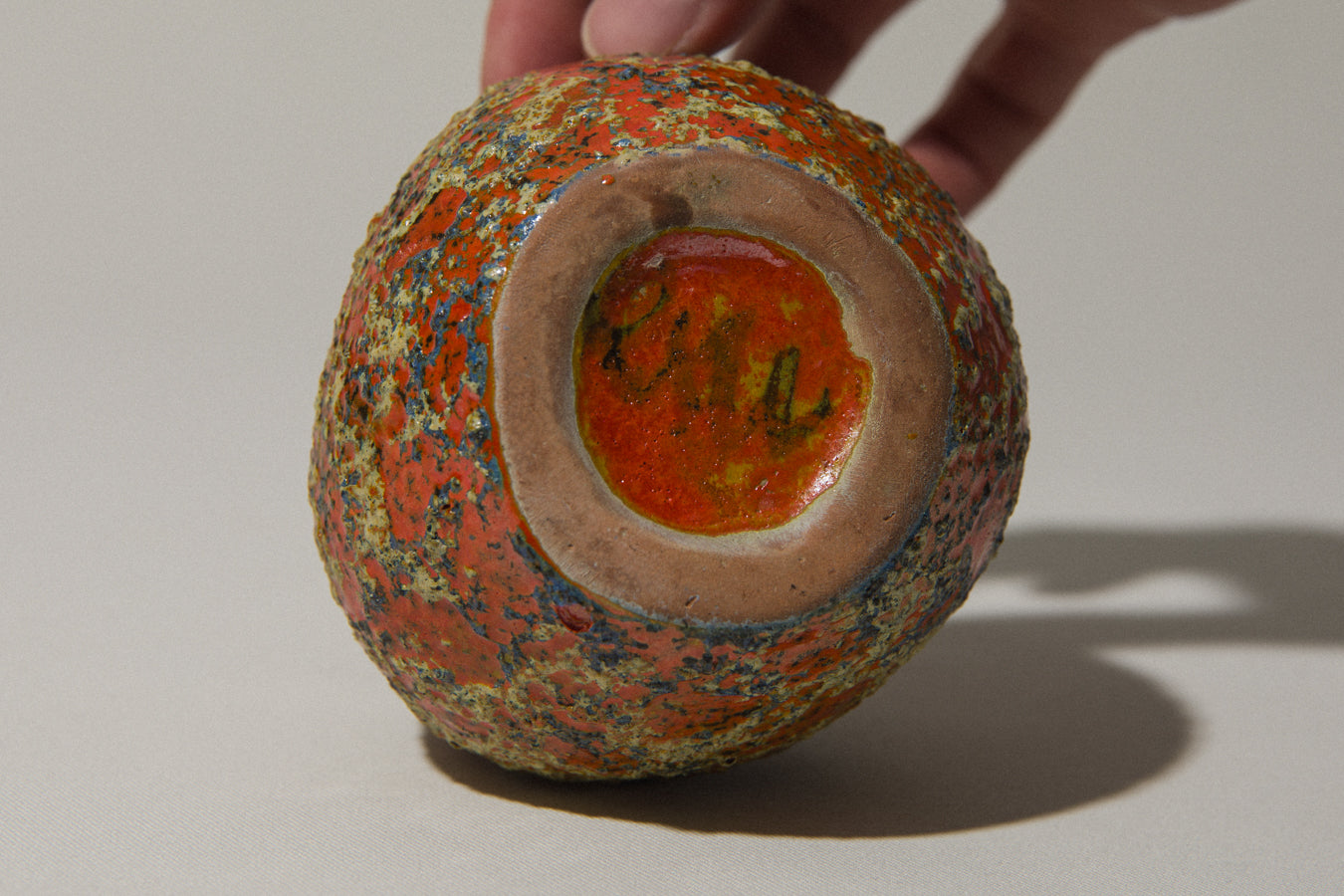 Textured sphere VASE by Pesthidegkút Ceramics Factory _ 786