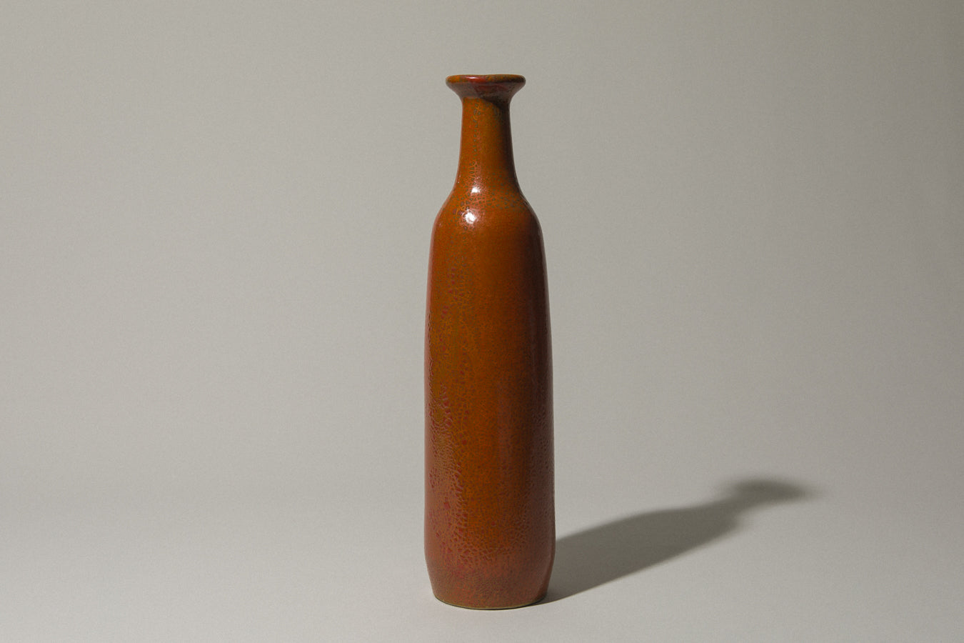 Tall burnt orange VASE by Pesthidegkút Ceramics Factory _ 789