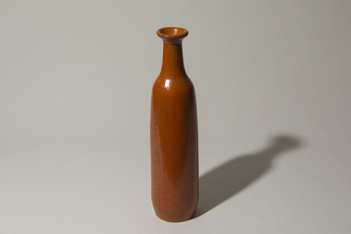 Tall burnt orange VASE by Pesthidegkút Ceramics Factory _ 789