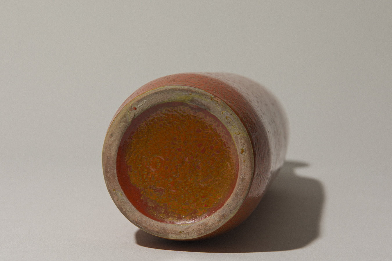 Tall burnt orange VASE by Pesthidegkút Ceramics Factory _ 789