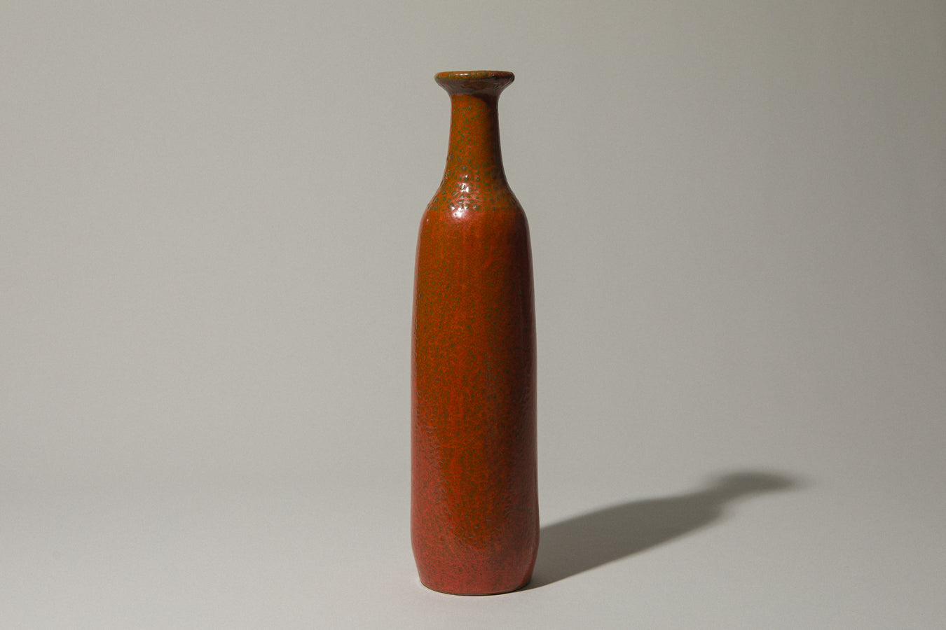 Tall burnt orange VASE by Pesthidegkút Ceramics Factory _ 790R