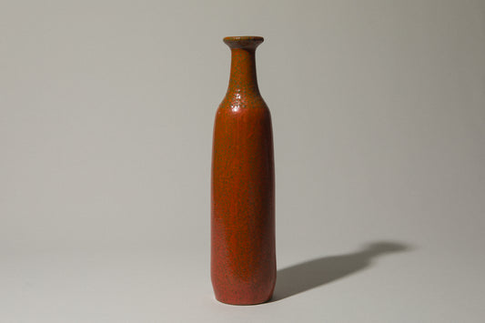 Tall burnt orange VASE by Pesthidegkút Ceramics Factory _ 790R