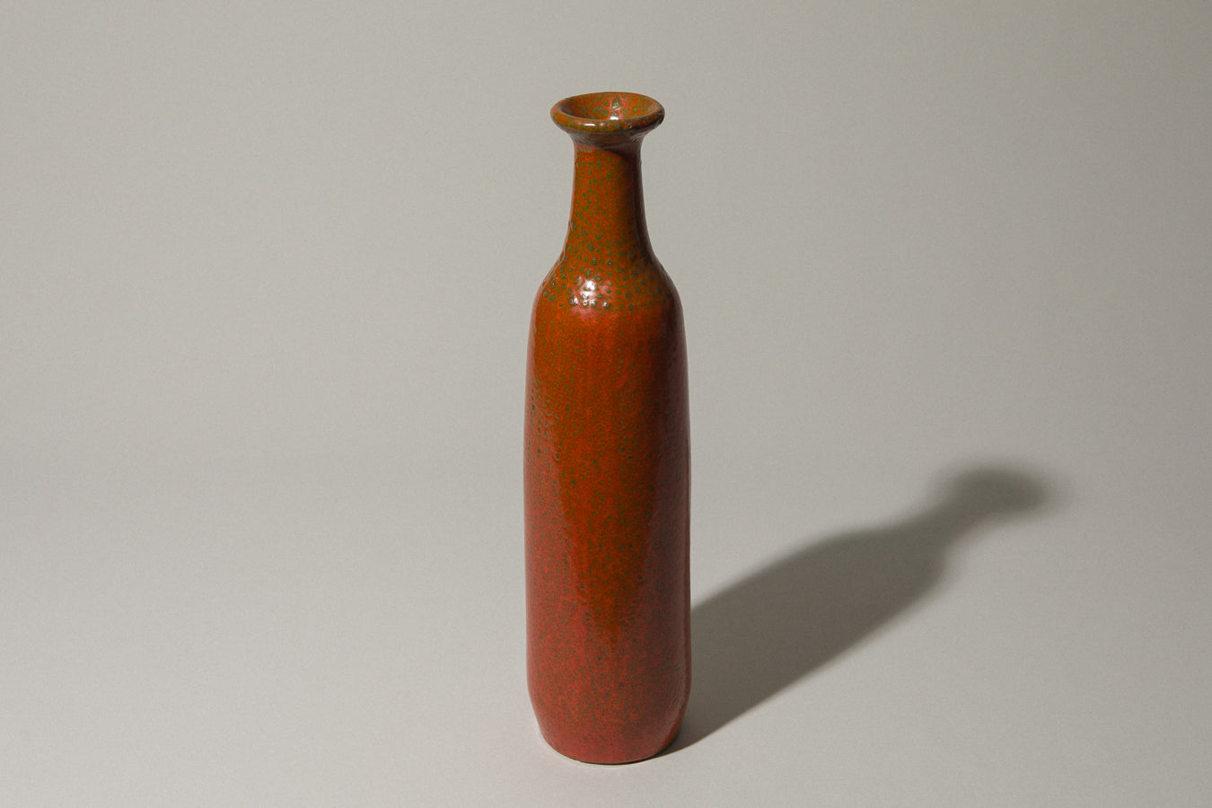 Tall burnt orange VASE by Pesthidegkút Ceramics Factory _ 790R
