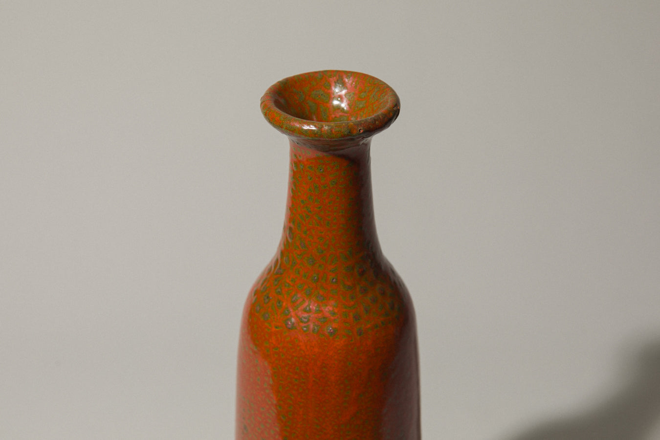 Tall burnt orange VASE by Pesthidegkút Ceramics Factory _ 790R