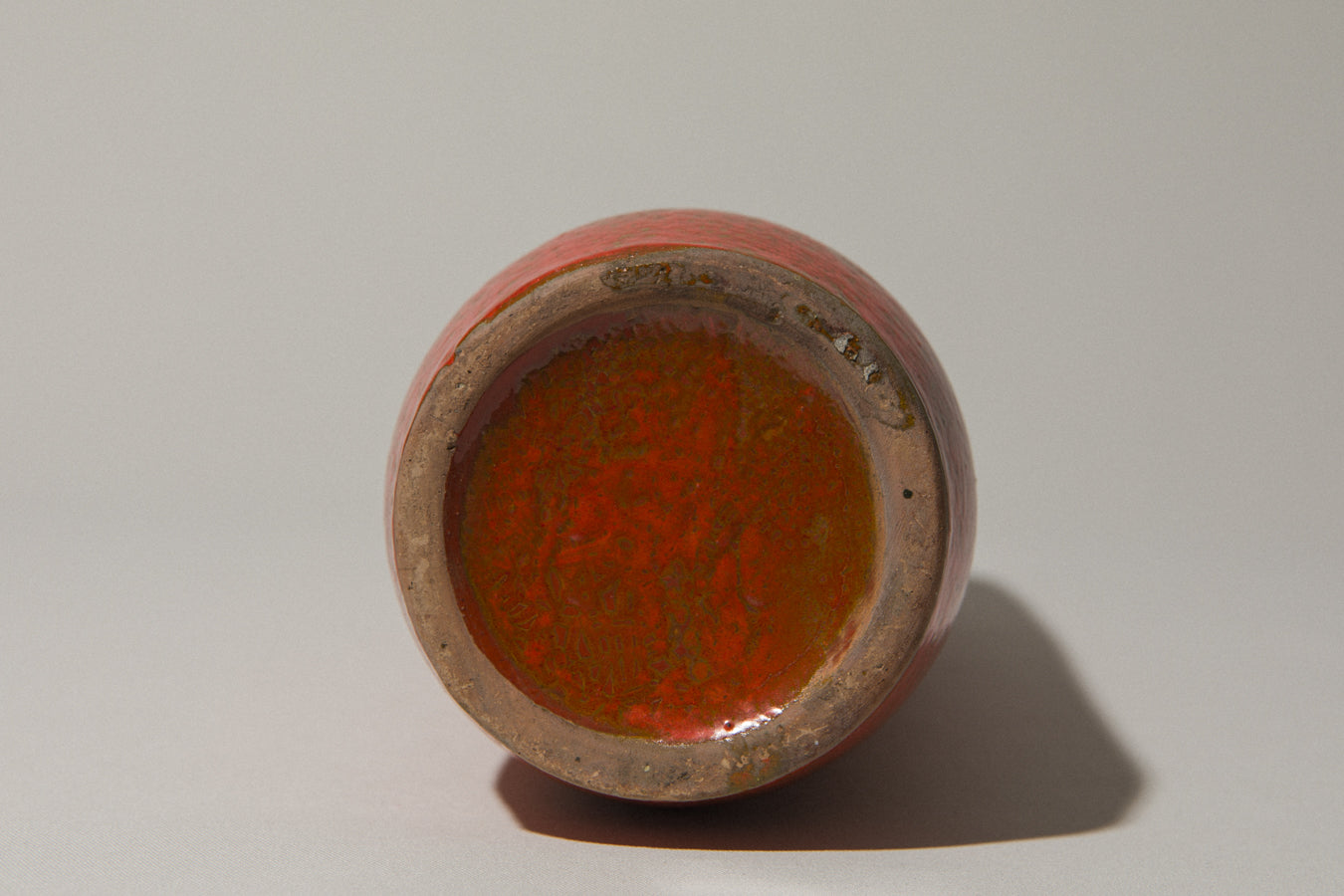 Tall burnt orange VASE by Pesthidegkút Ceramics Factory _ 790R