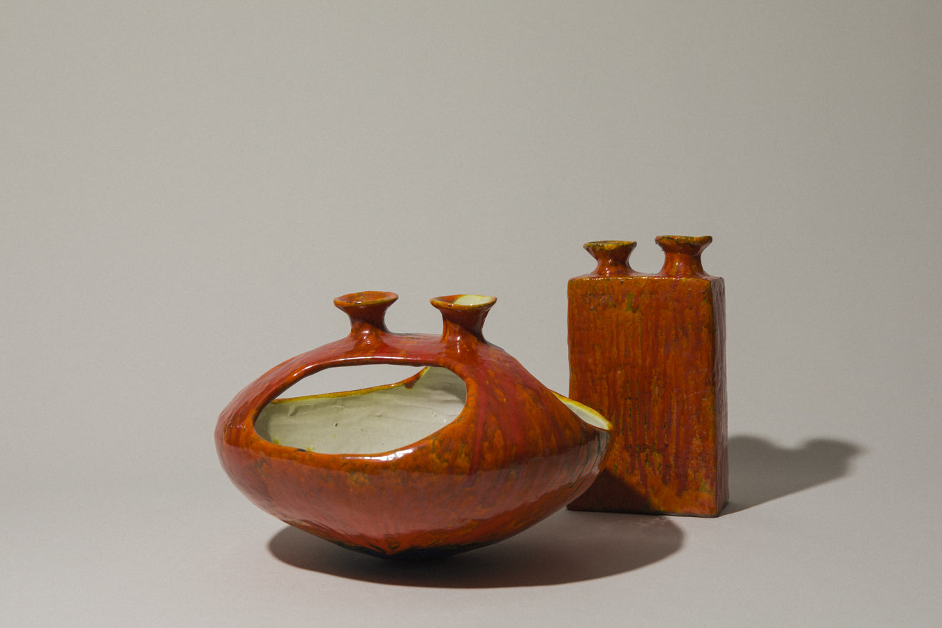 Orange HANGING PLANTER by Béla Mihály