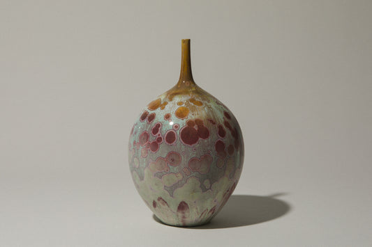 Porcelain VASE with crystalline-glaze