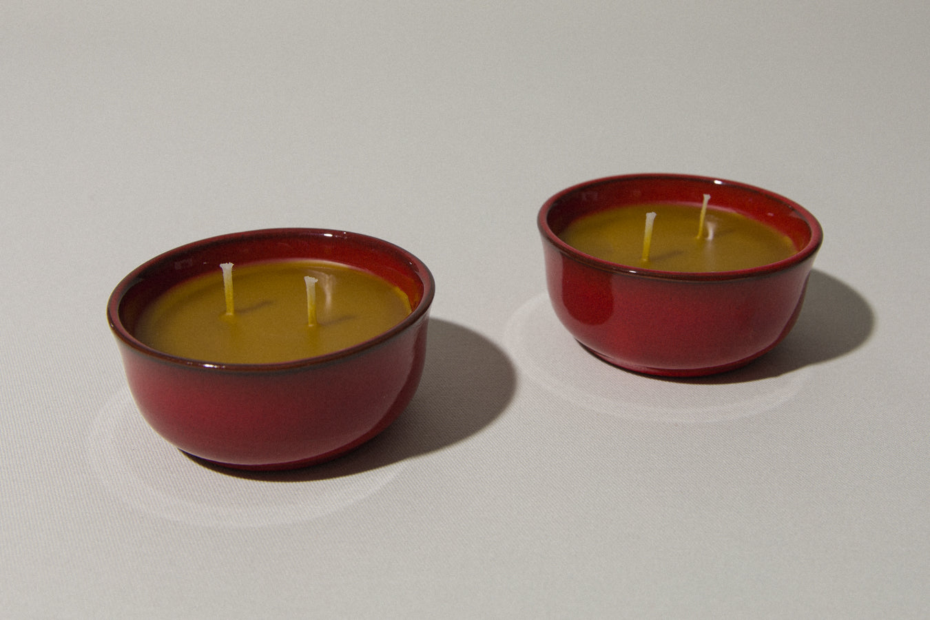 Set of two beeswax CANDLE medium
