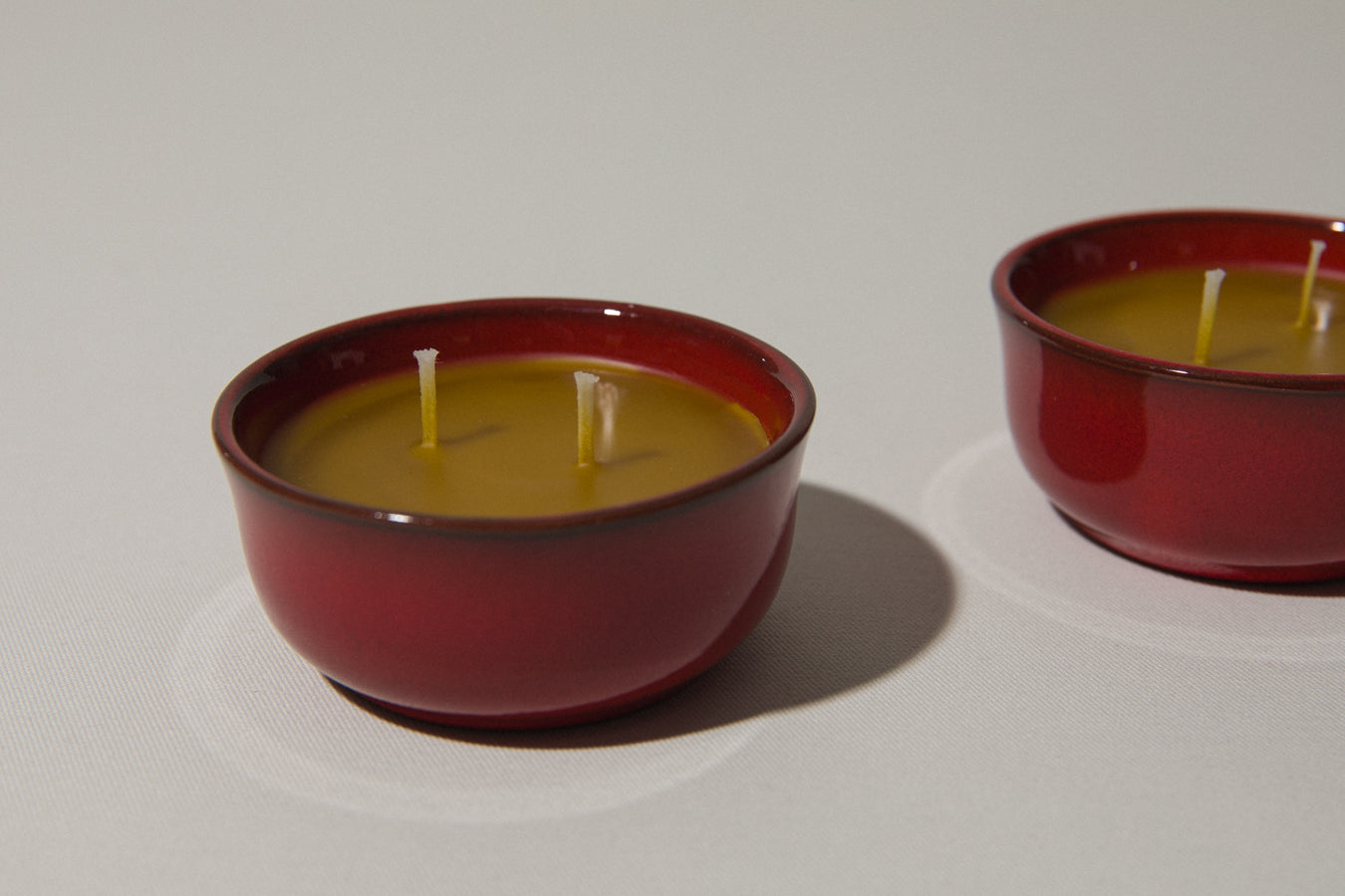Set of two beeswax CANDLE medium