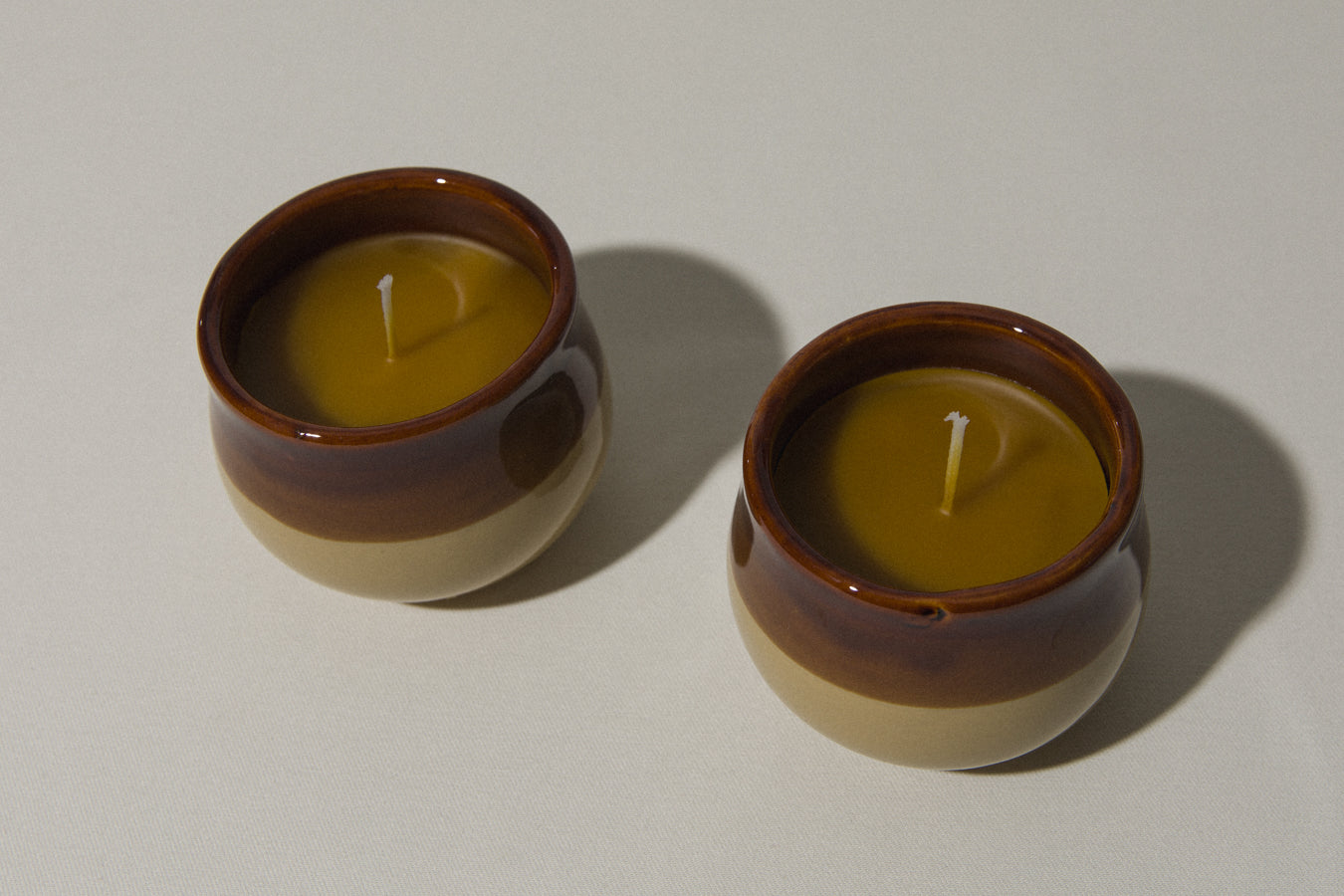 Set of two beeswax CANDLE medium
