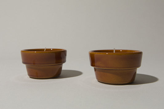 Set of two beeswax CANDLE medium