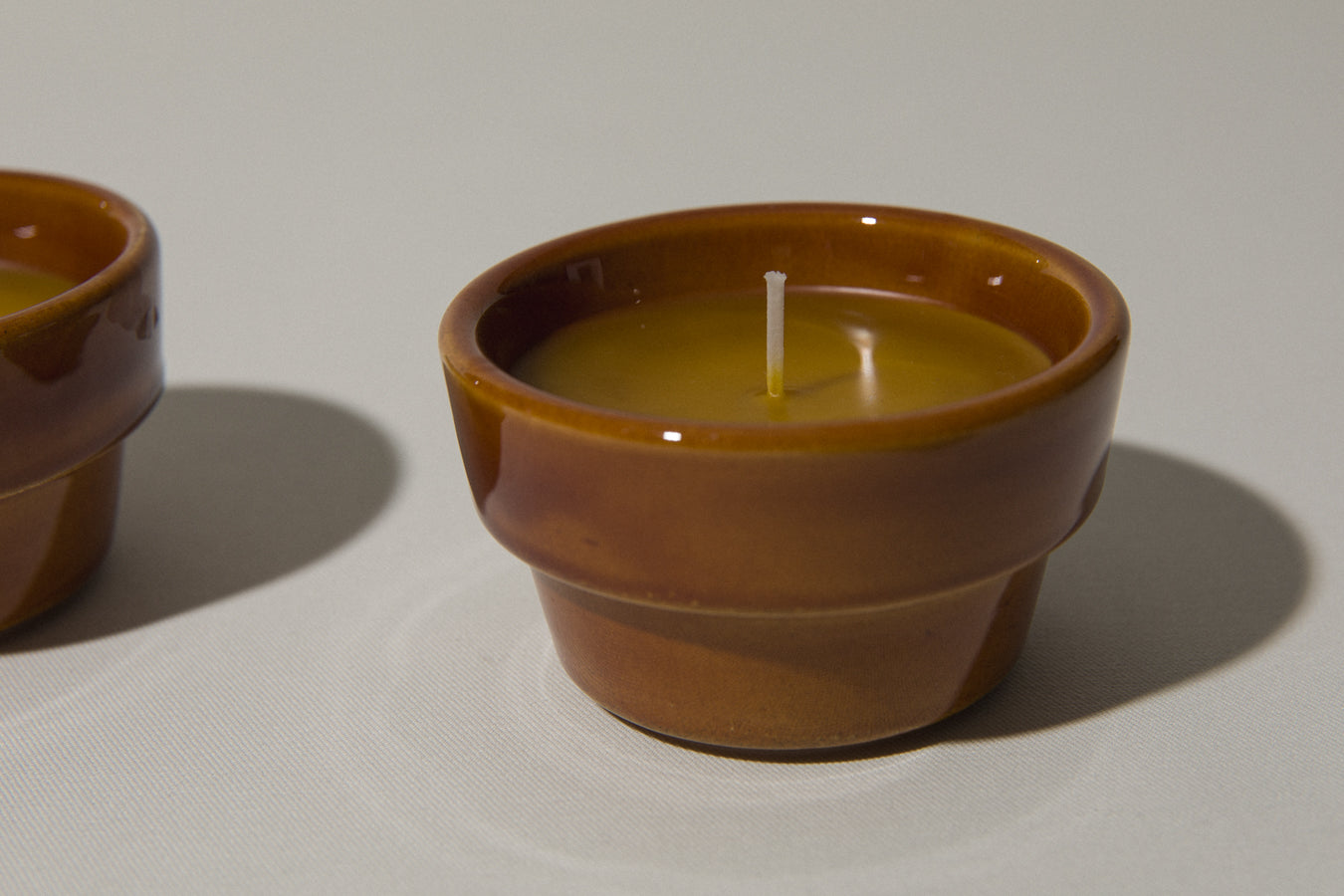 Set of two beeswax CANDLE medium