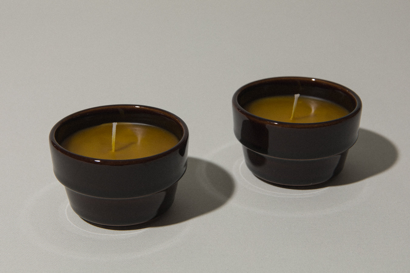 Set of two beeswax CANDLE medium