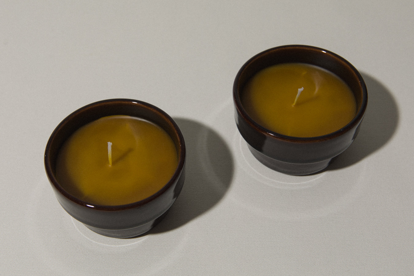 Set of two beeswax CANDLE medium