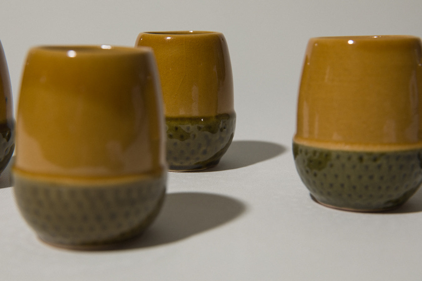 Set of five acorn TUMBLERS _ 848
