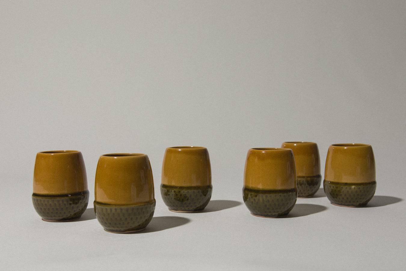 Set of six acorn TUMBLERS _ 849