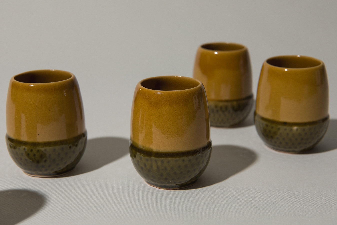 Set of six acorn TUMBLERS _ 849