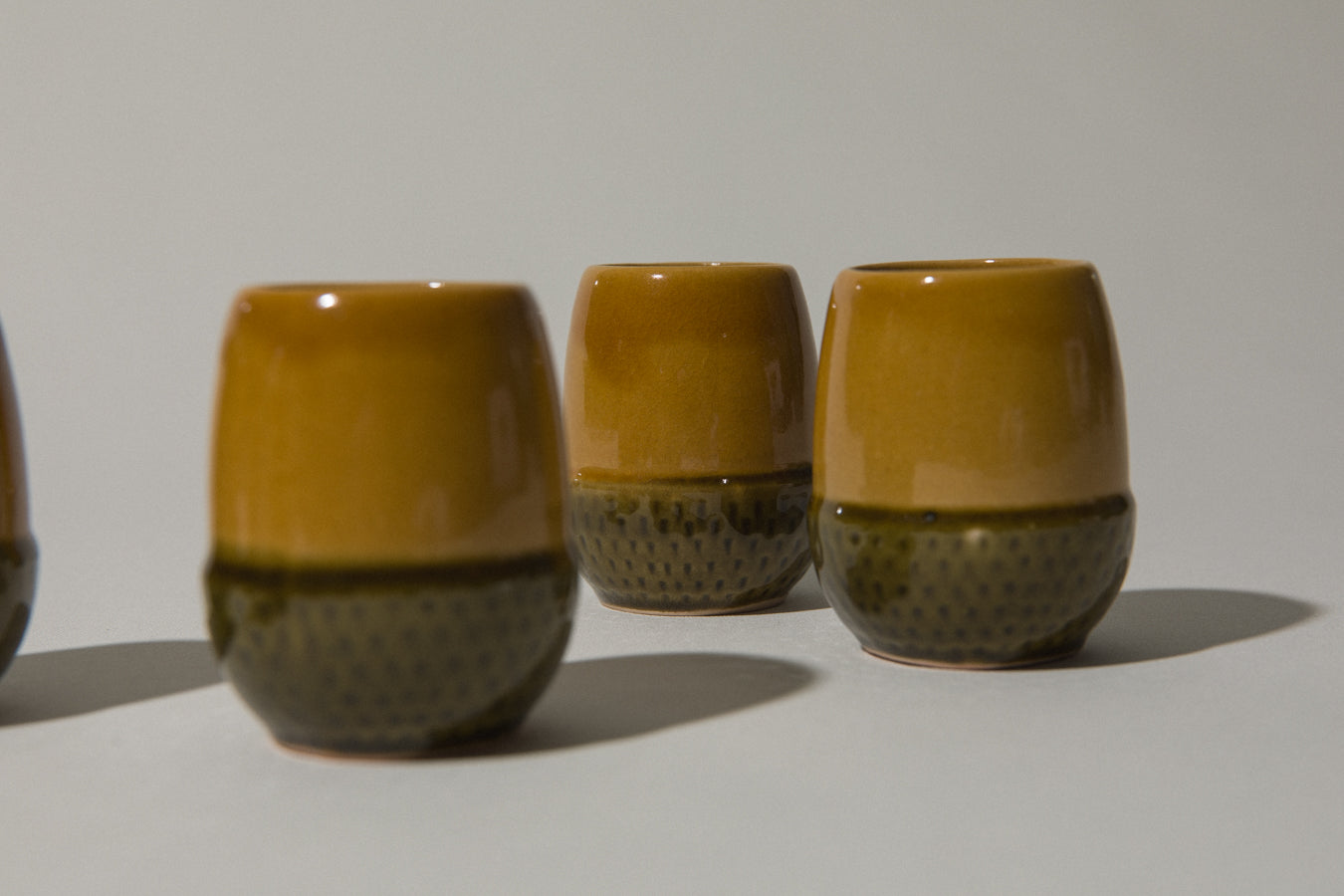 Set of six acorn TUMBLERS _ 849