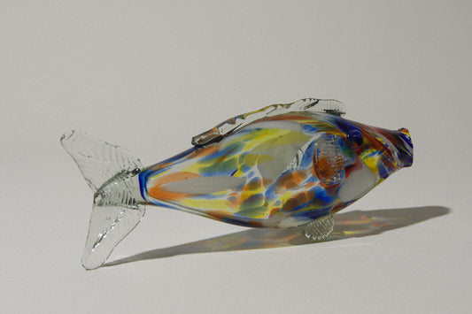Speckled glass fish SCULPTURE