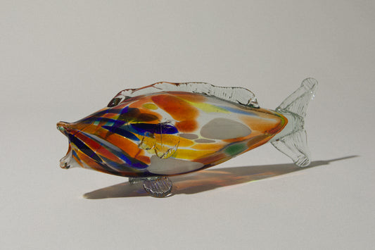 Speckled glass fish SCULPTURE
