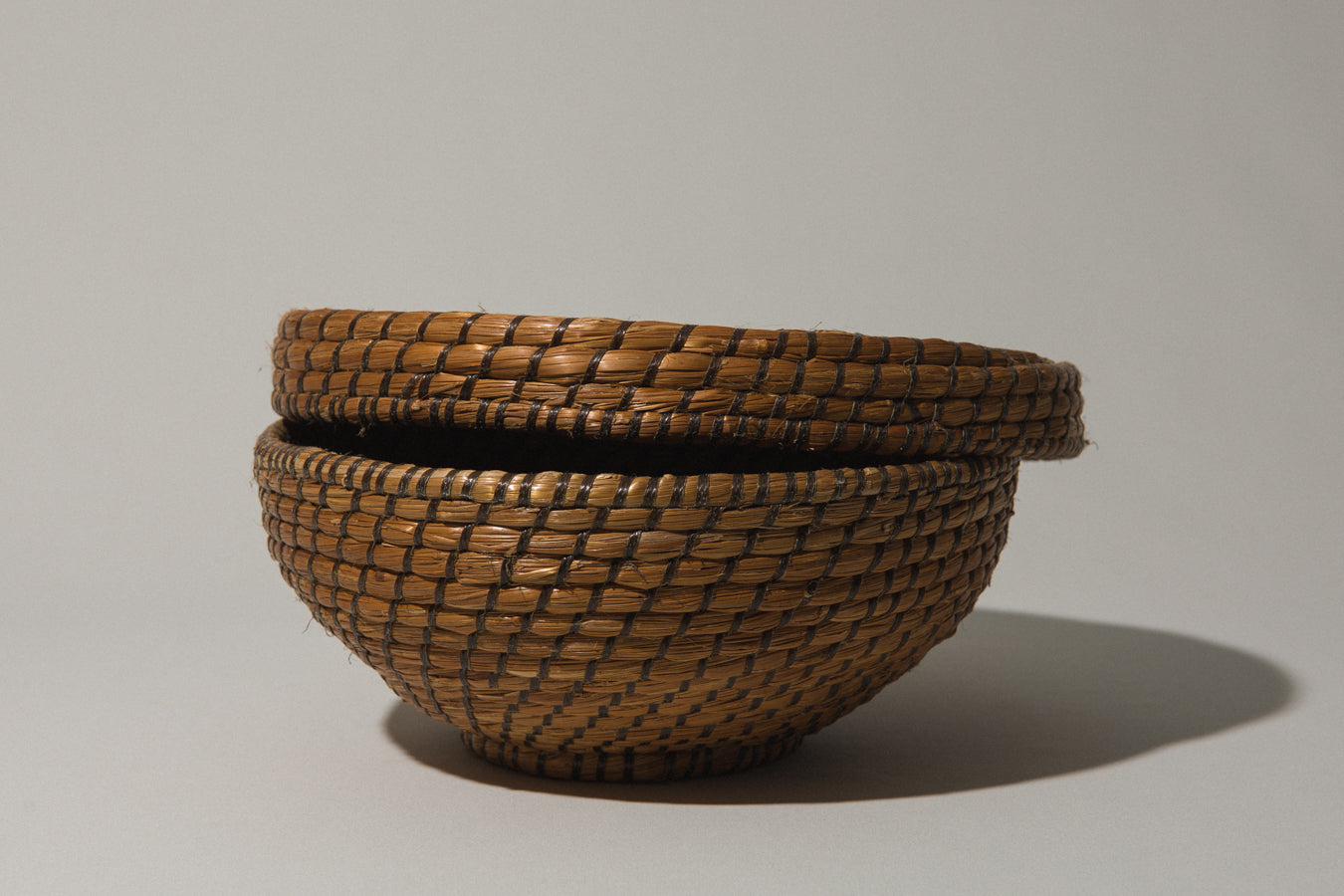 Large lidded STORAGE BASKET