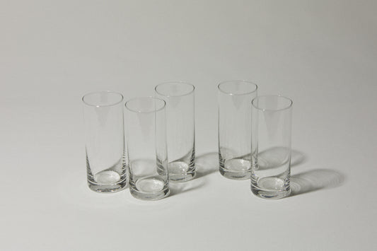 Set of five drinking GLASSES