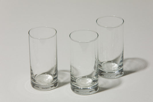Set of three drinking GLASSES