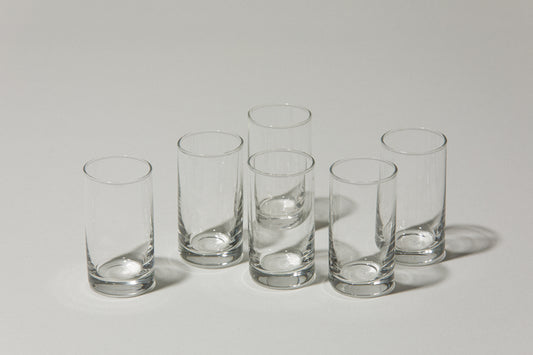 Set of six drinking GLASSES