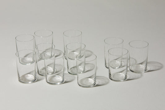 Set of eleven drinking GLASSES