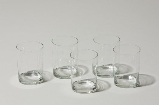 Set of five drinking GLASSES