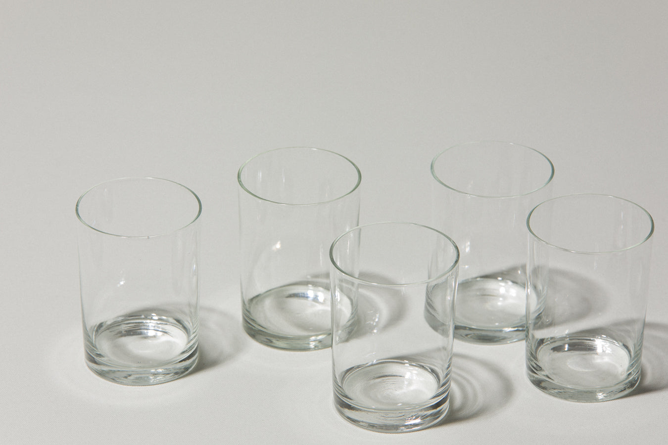 Set of five drinking GLASSES