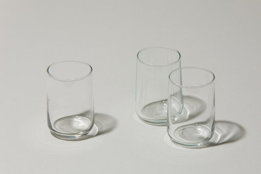 Set of three drinking GLASSES