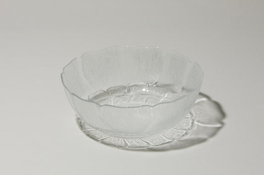 Textured glass BOWL large