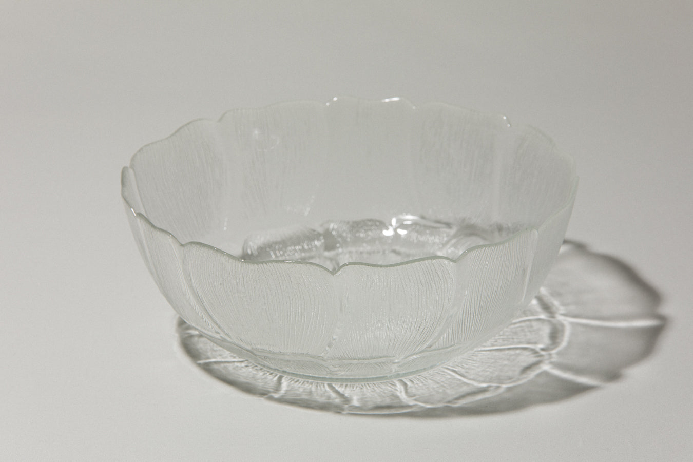 Textured glass BOWL extra large