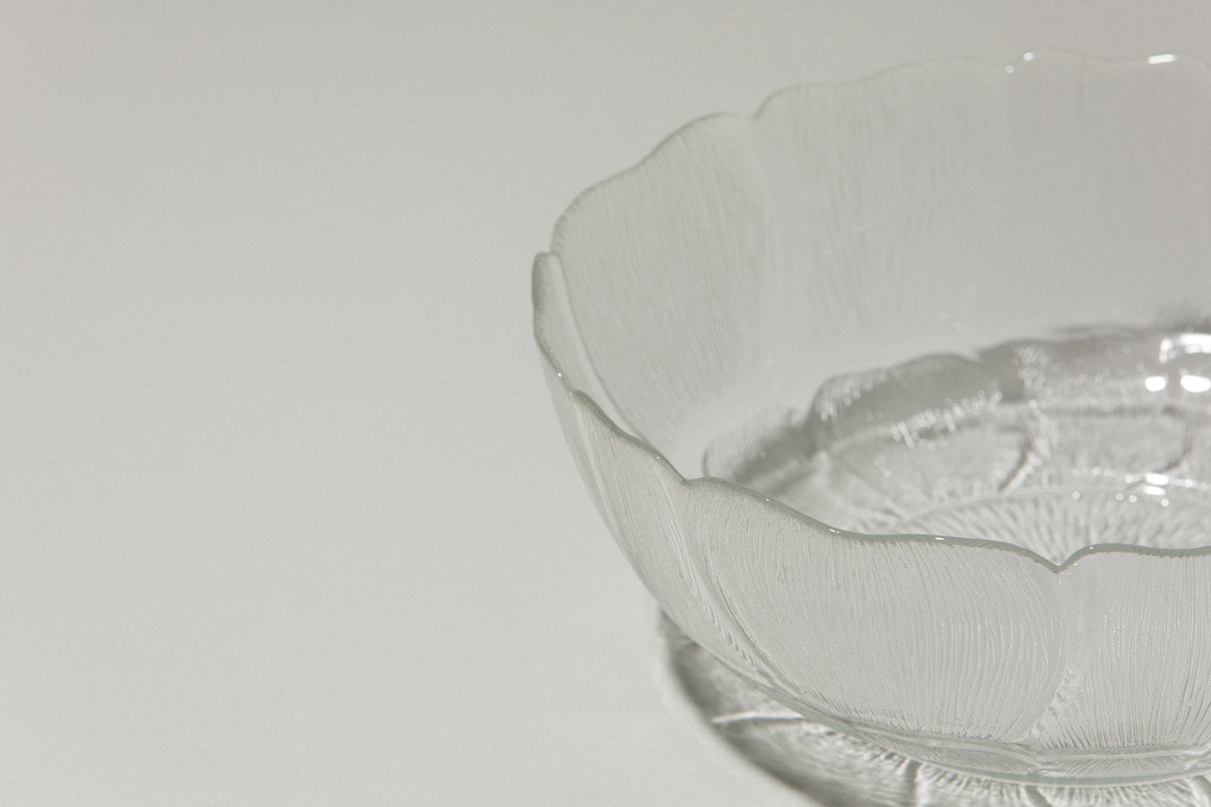Textured glass BOWL extra large