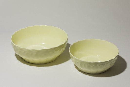 Set of two yellow Gránit BOWLS