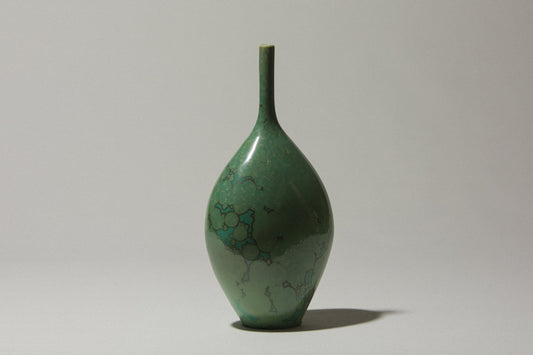 Porcelain VASE with green crystalline-glaze