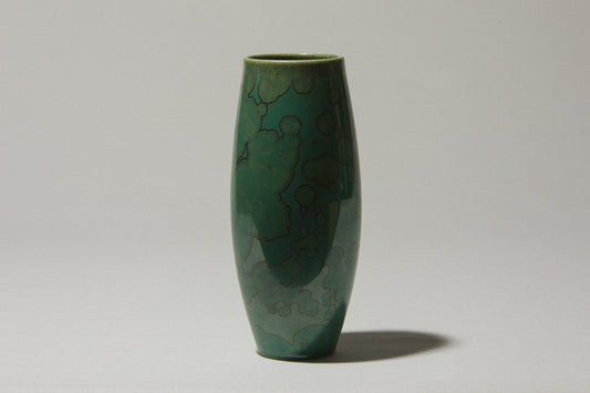 Porcelain VASE with green crystalline-glaze