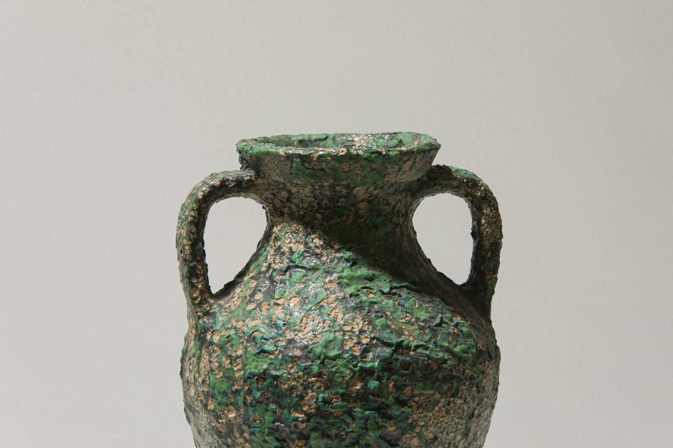 Bod ceramic VASE with handles and mint green textured glaze