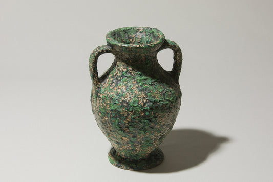 Bod ceramic VASE with handles and mint green textured glaze