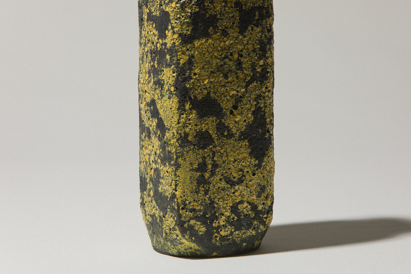 Bod ceramic VASE with yellow-black textured glaze