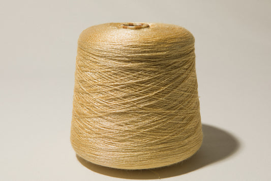 Flaxen yellow vintage YARN on cone