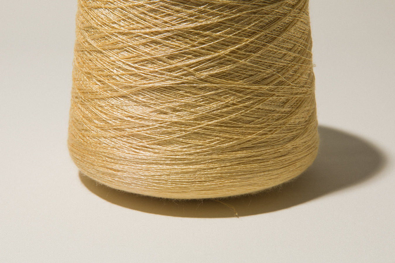 Flaxen yellow vintage YARN on cone