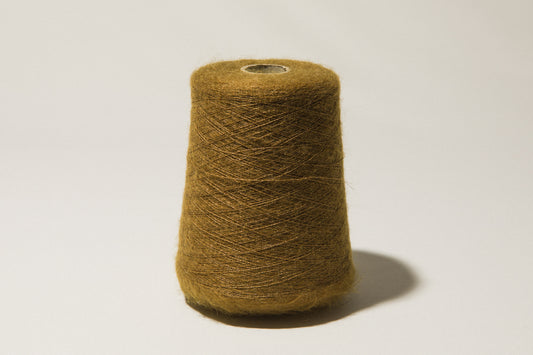 Ochre-brown vintage YARN on cone